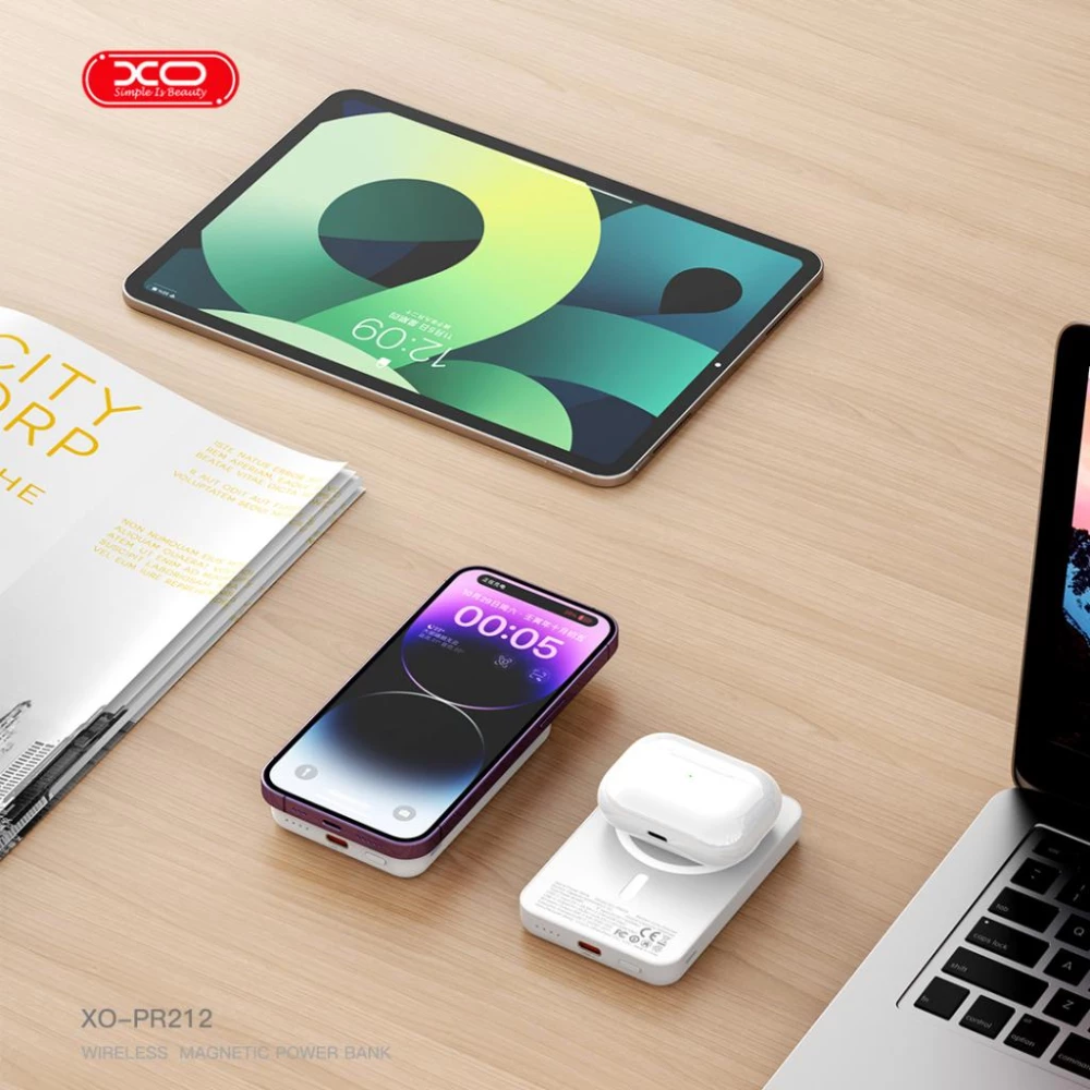 Безжична външна батерия XO PR212 - 5 000 mAh, MagSafe