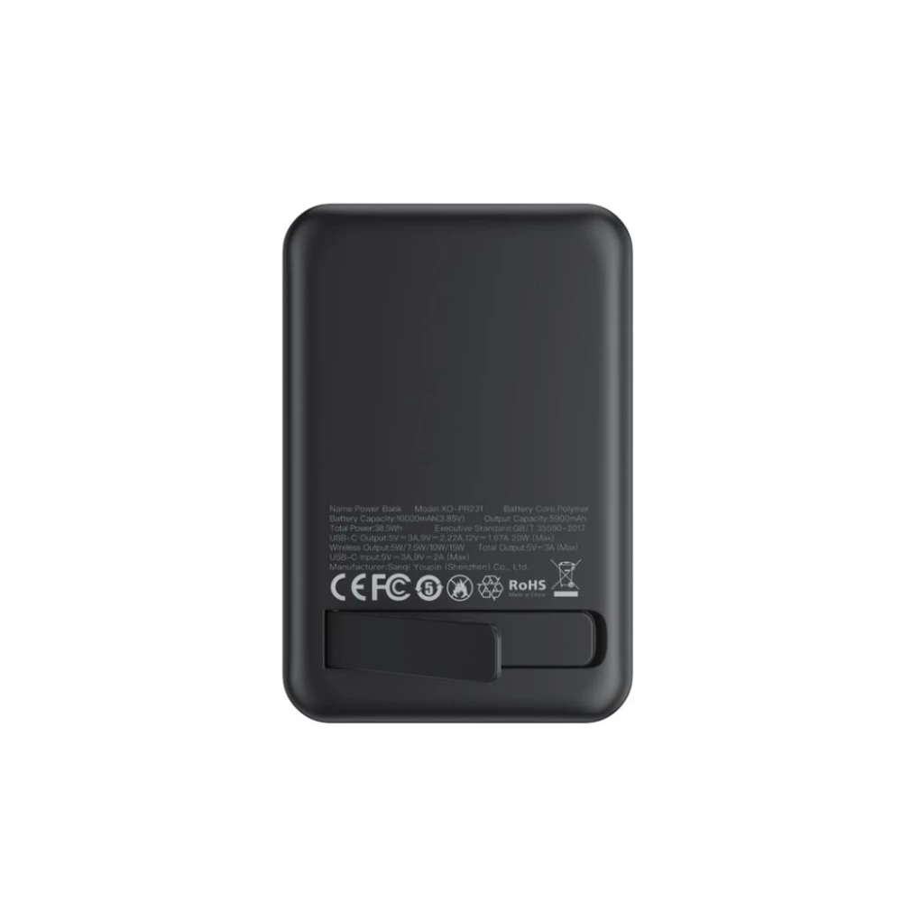 Безжична външна батерия XO PR231 - 10 000 mAh + стойка, MagSafe