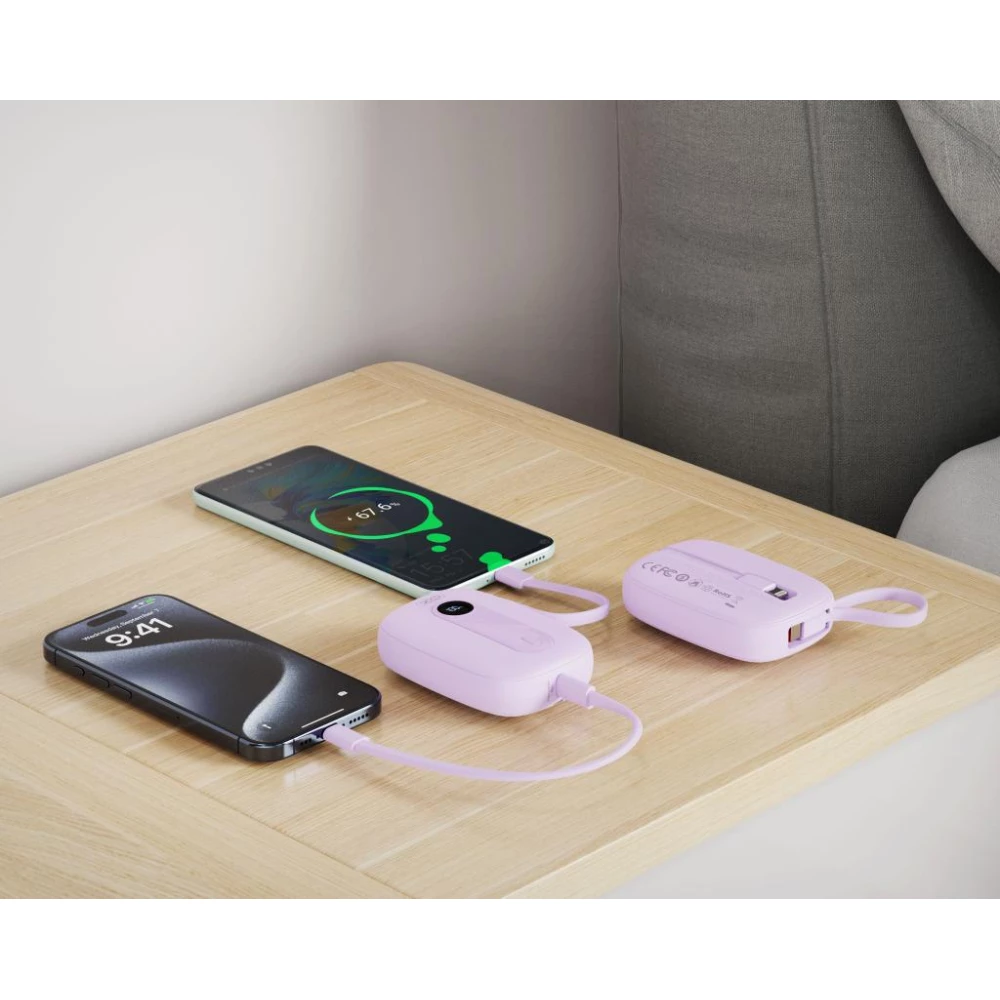 Външна батерия XO PR246 + кабел Type-C / Lightning - 10 000 mAh, 20W PD, 22.5W QC