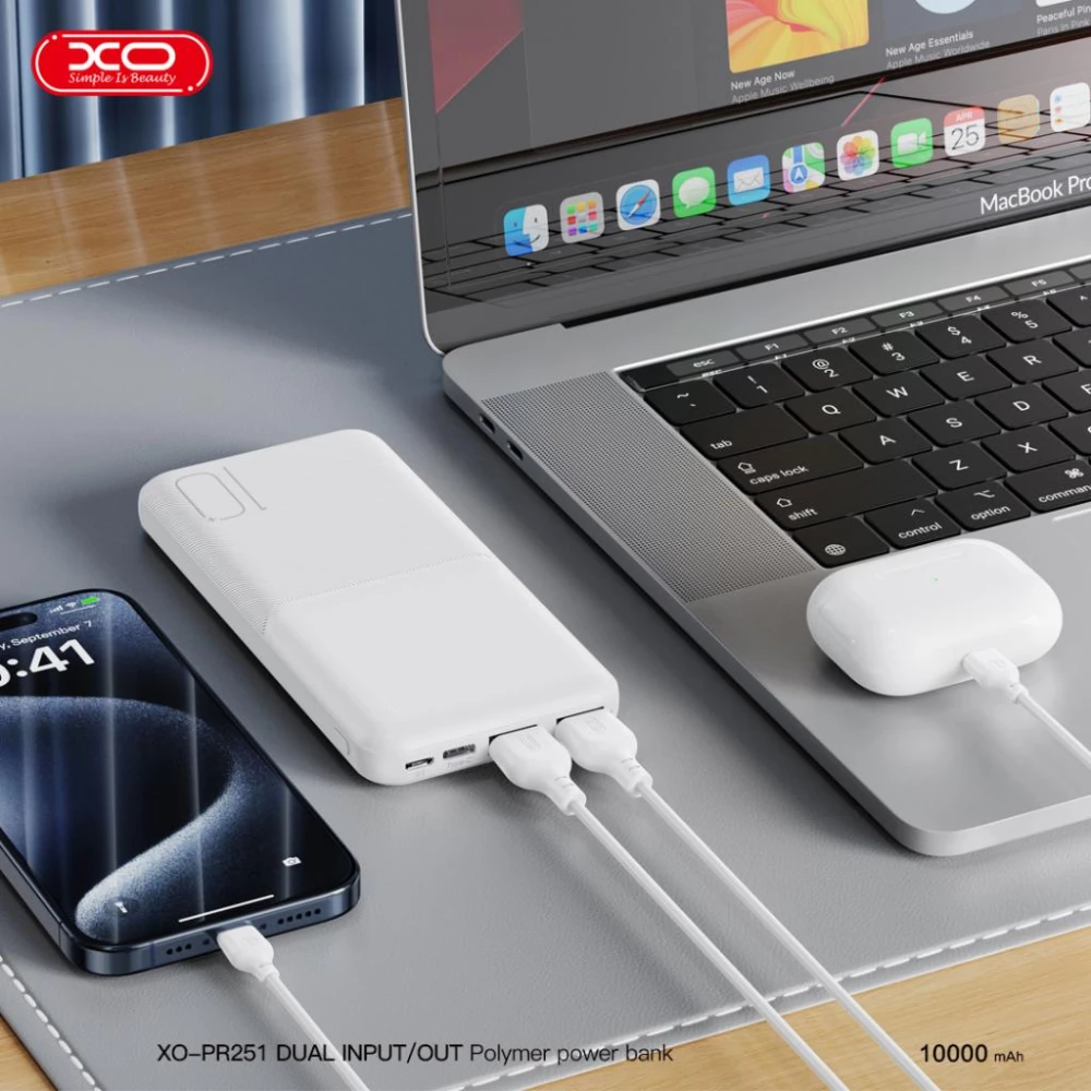 Външна батерия XO PR251  - 10 000 mAh
