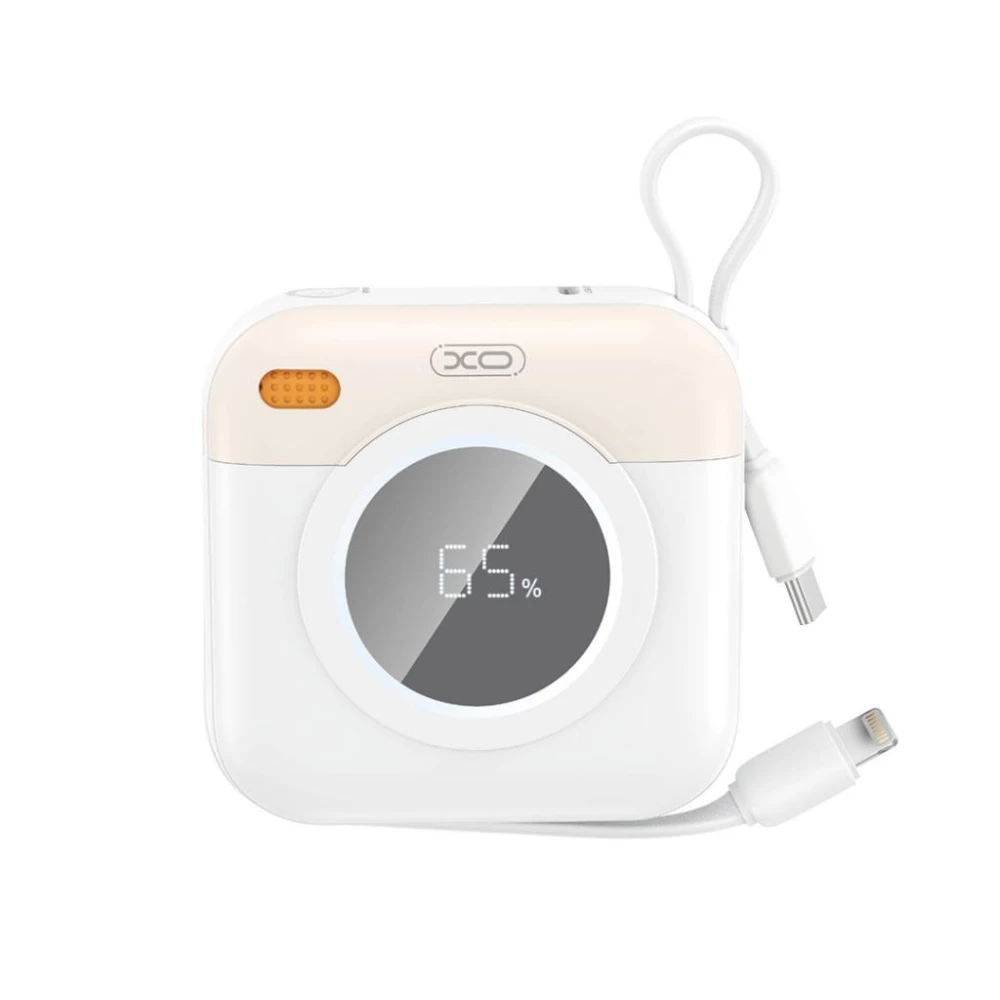 Външна батерия XO PR258 + кабел Type-C / Lightning - 10 000 mAh, 20W PD