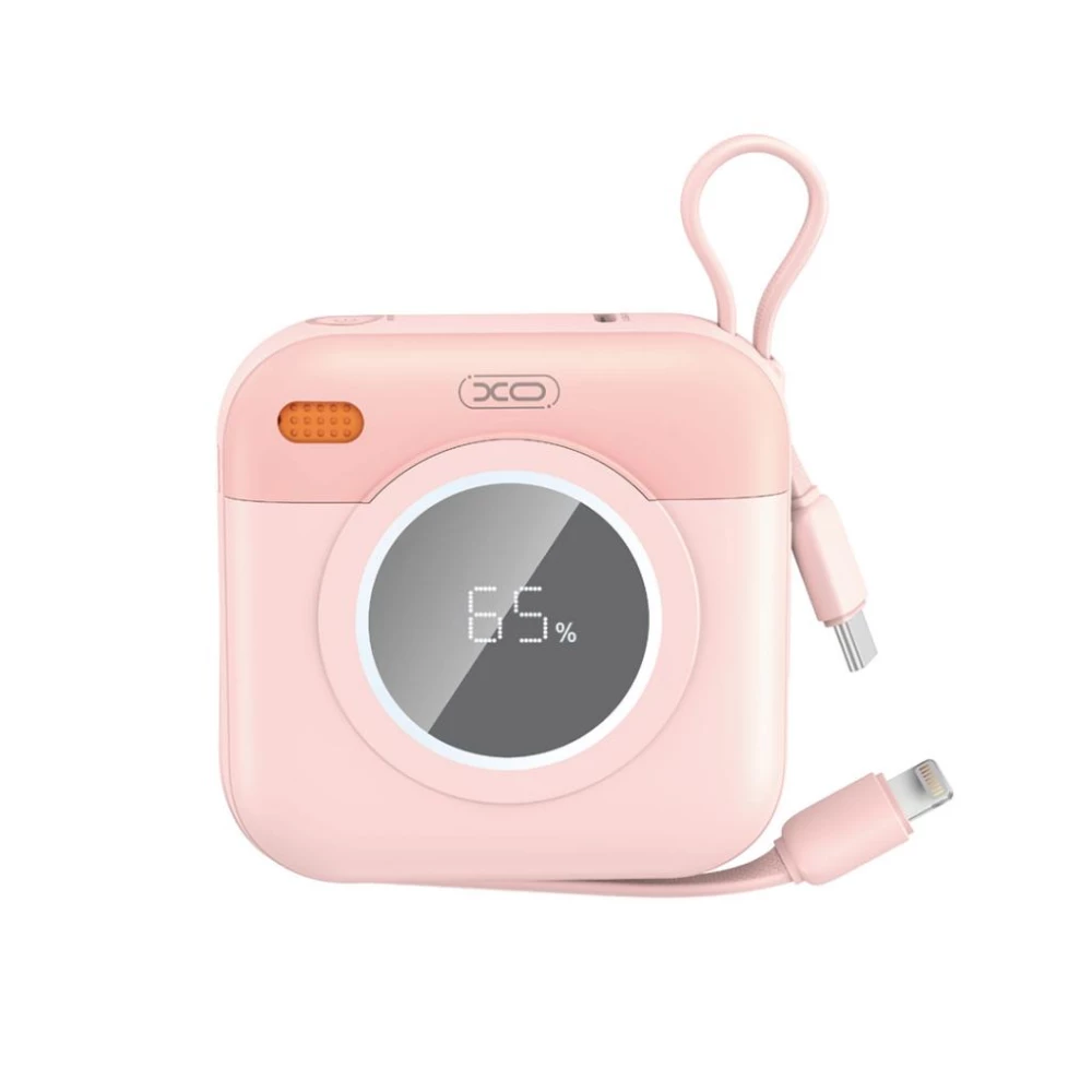 Външна батерия XO PR258 + кабел Type-C / Lightning - 10 000 mAh, 20W PD
