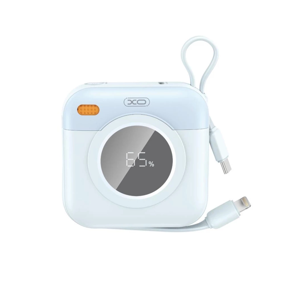 Външна батерия XO PR258 + кабел Type-C / Lightning - 10 000 mAh, 20W PD