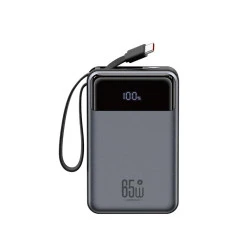 Външна батерия XO PR267 + двупосочен кабел Type-C - 20 000 mAh, 65W