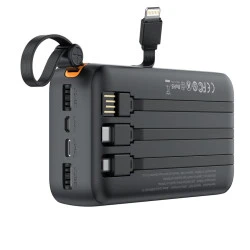 Външна батерия XO PR279 + кабел Type-C / Lightning / Micro - 20 000 mAh, 10W
