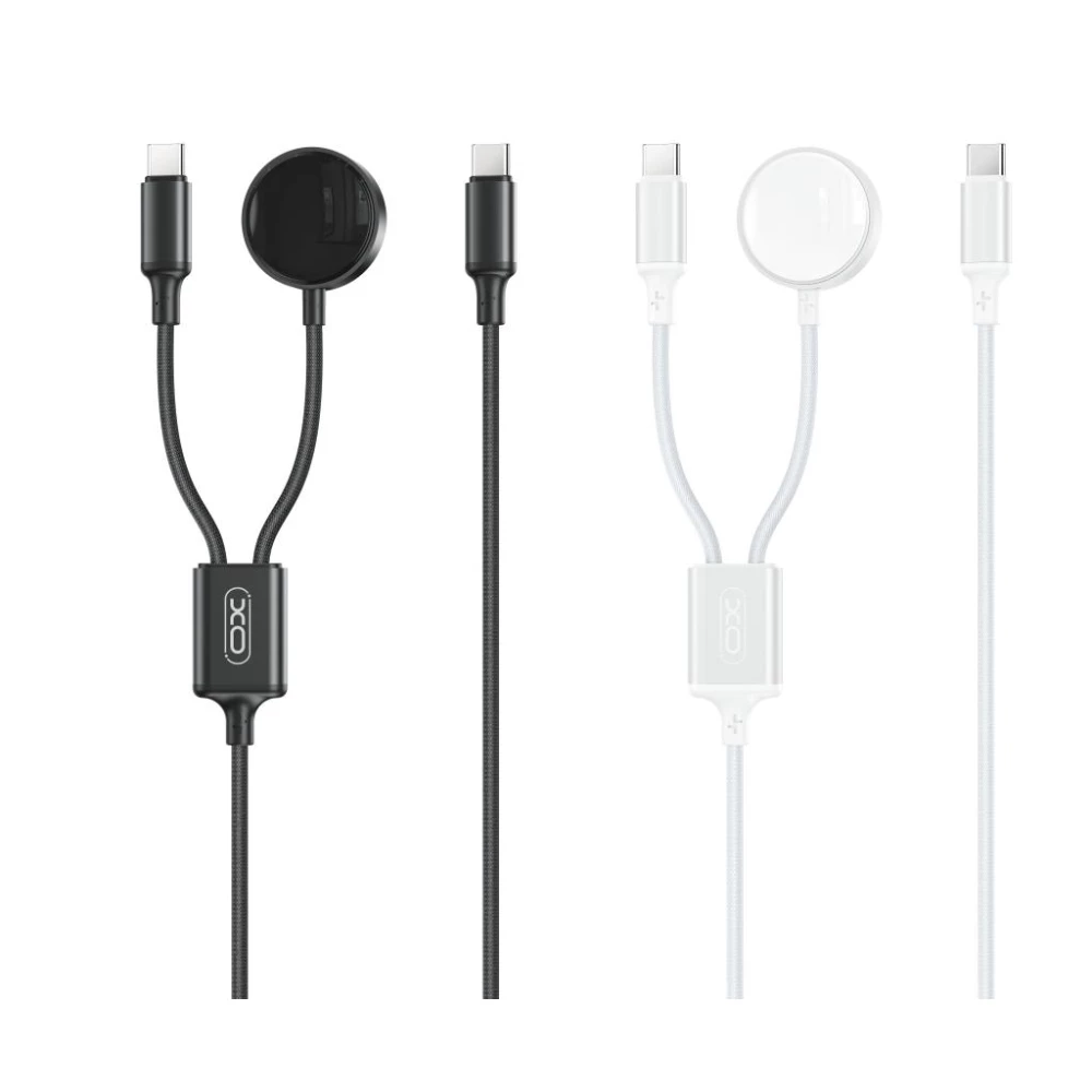 Преносимо зарядно устройство за смарт часовник XO Wireless 2в1за Apple Watch + Type-C 60W - CX030 