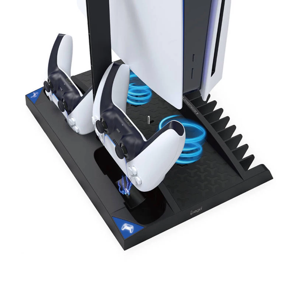 Мултифункционална стойка за PS5 и аксесоари iPega PG-P5013B, USB 2.0 Мултифункционална стойка за PS5 и аксесоари iPega PG-P5013B, USB 2.0