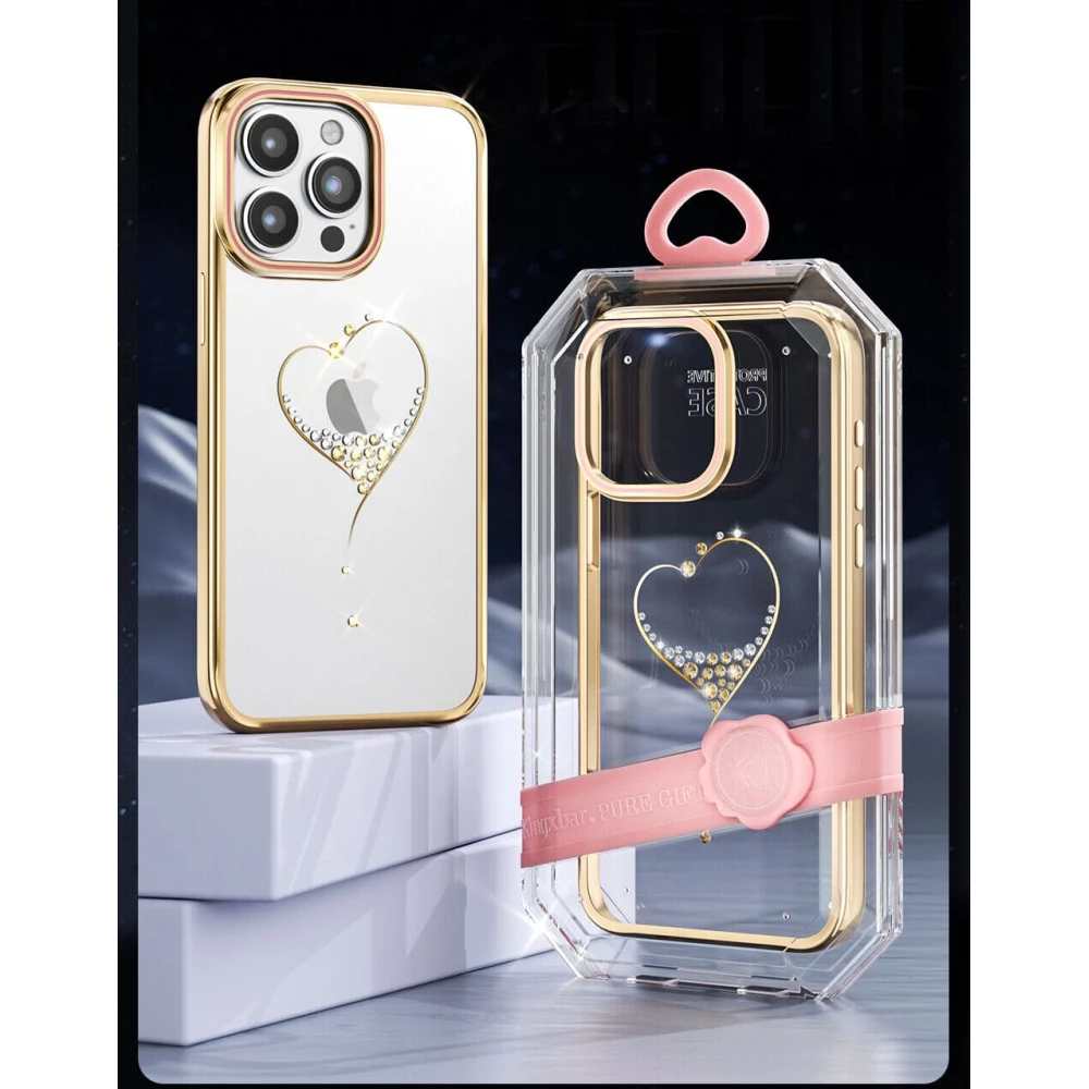 Калъф Kingxbar Wish Series за Apple iPhone 15 Pro - сребърен