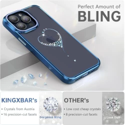 Калъф Kingxbar Wish Series за Apple iPhone 15 Pro Max - син