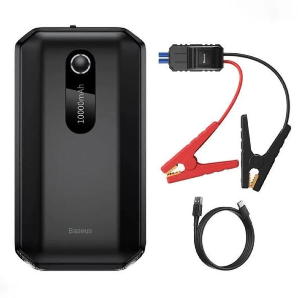 Стартер за автомобил и външна батерия Baseus Super Energy Air Series (C00245501113-00) - 10 000 mAh, 1000A + фенер
