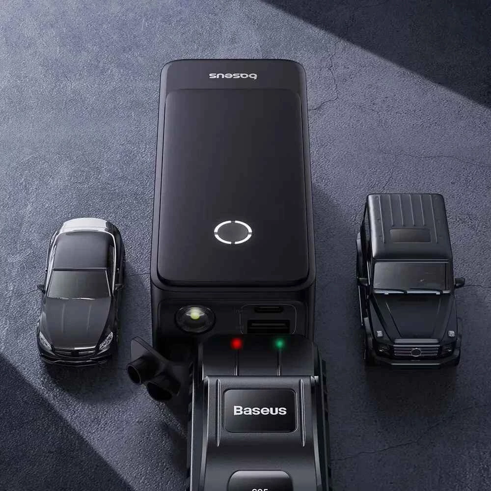     Стартер за автомобил и външна батерия Baseus Super Energy Alpha Series (C00259200121-00) - 6 000 mAh, 600A + фенерче