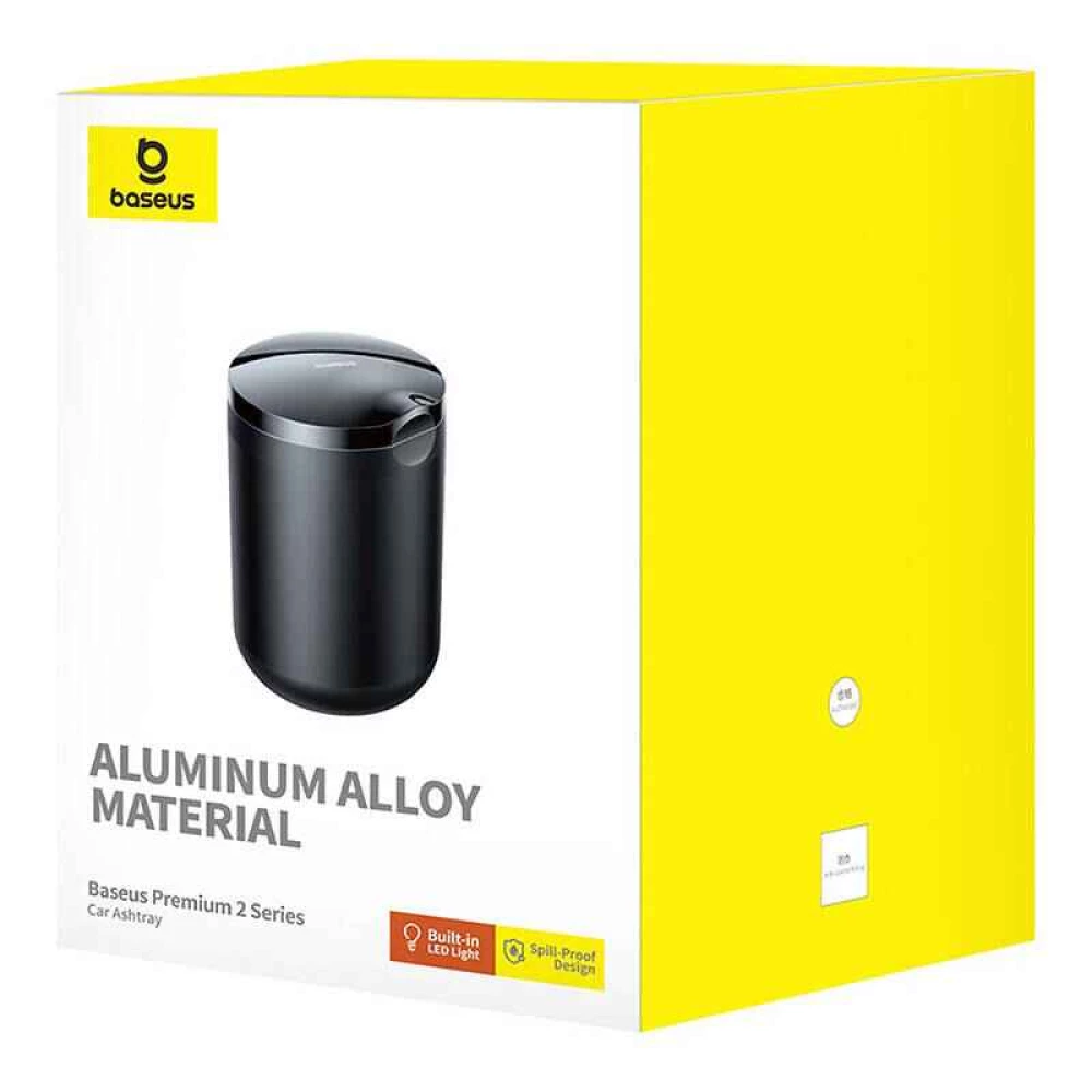 Пепелник за автомобил BASEUS Premium 2 - (C20464700111-00) - LED светлина