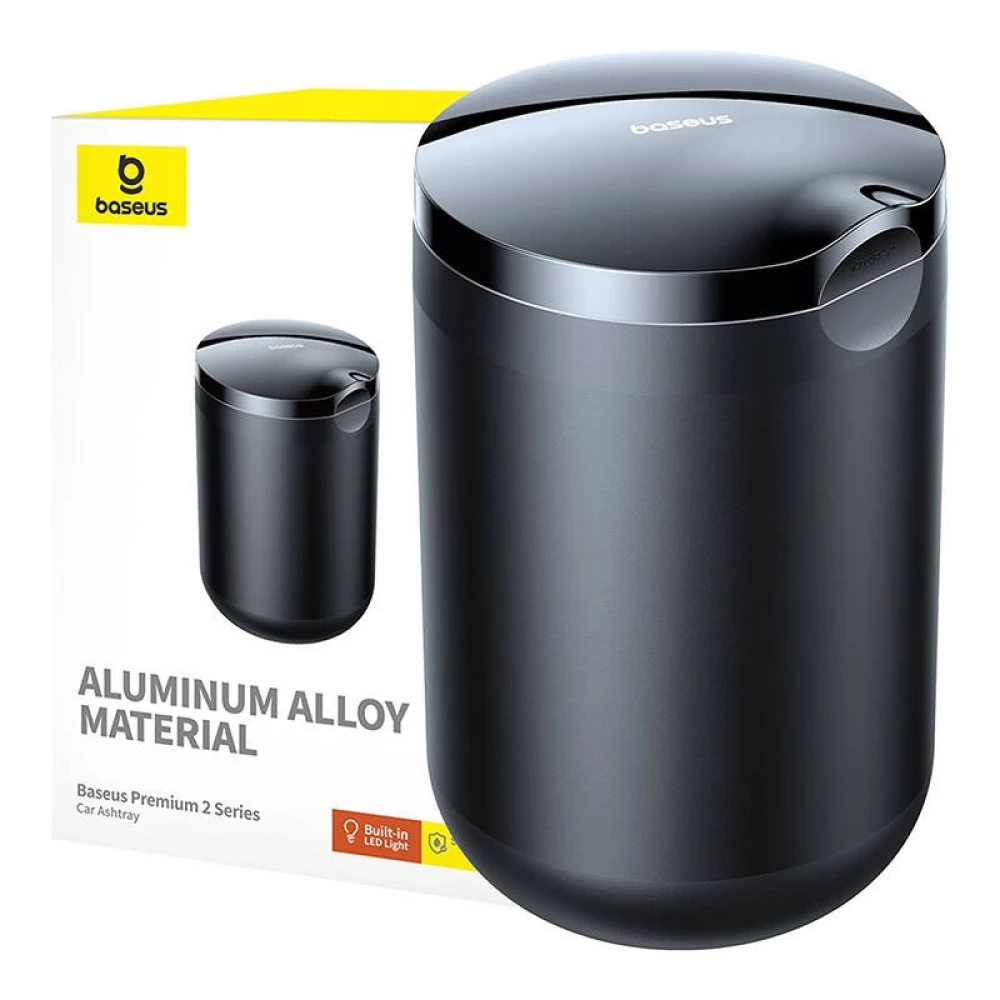 Пепелник за автомобил BASEUS Premium 2 - (C20464700111-00) - LED светлина