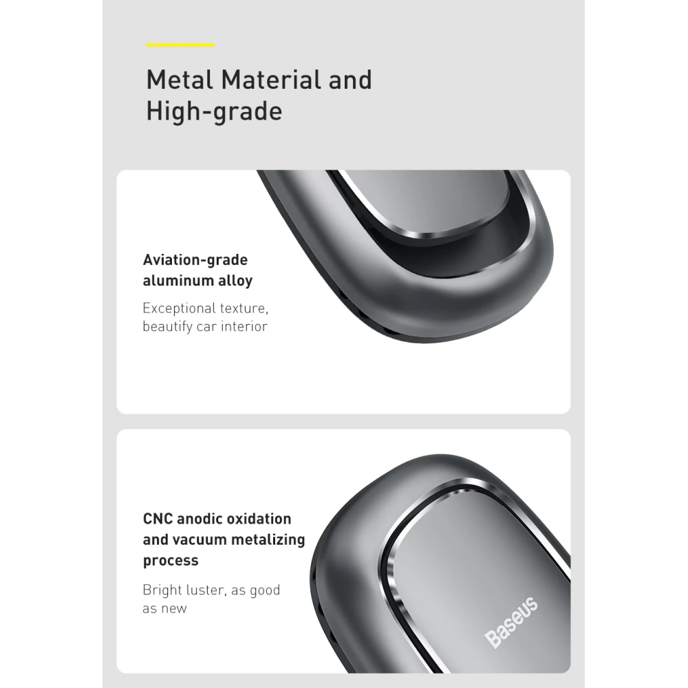 Комплект закачалки за автомобил BASEUS - Beetle (ACGGJK-0G), за залепяне - 2 бр.