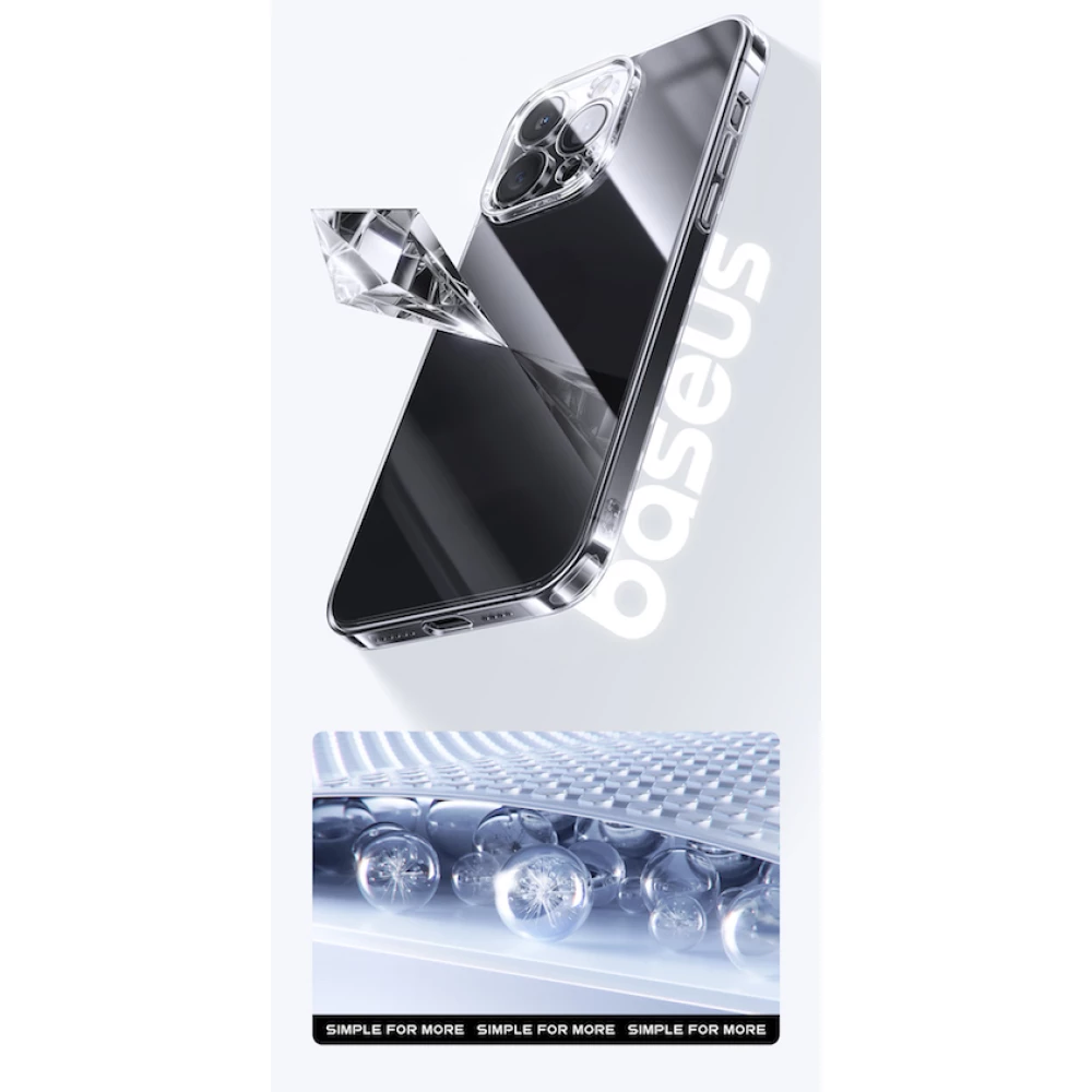 Калъф + стъклен протектор BASEUS Corning за Apple iPhone 15 Pro