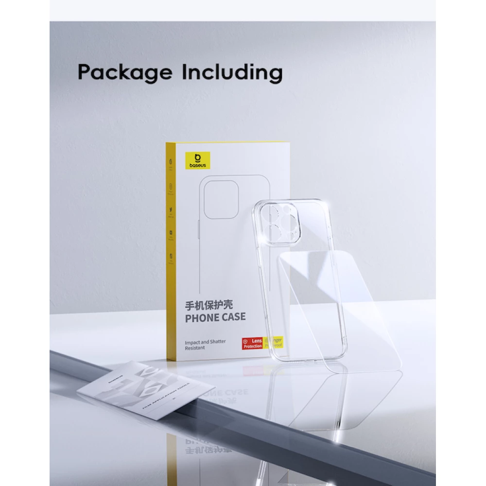 Калъф + стъклен протектор BASEUS Corning за Apple iPhone 15 Pro