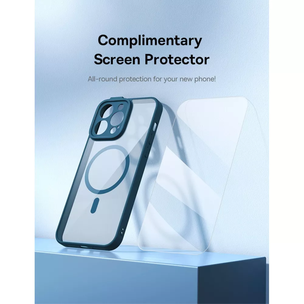 Калъф + стъклен протектор BASEUS Frame MagSafe за Apple iPhone 14 Pro
