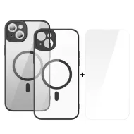 Калъф + стъклен протектор BASEUS Frame MagSafe за Apple iPhone 14 Plus + протектор