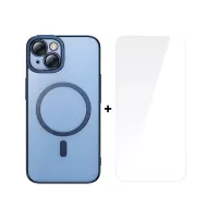 Калъф + стъклен протектор BASEUS Glitter MagSafe за Apple iPhone 14 