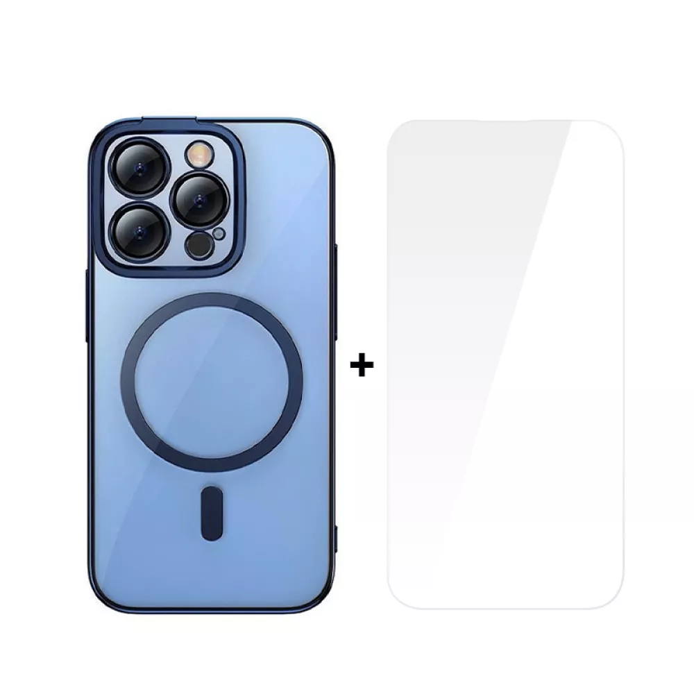 Калъф + стъклен протектор BASEUS Glitter MagSafe за Apple iPhone 14 Pro Max