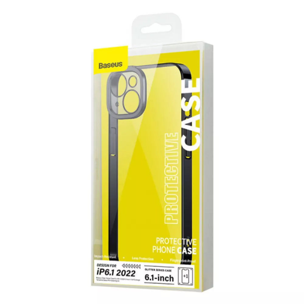 Калъф + стъклен протектор BASEUS Glitter за Apple iPhone 14 Plus