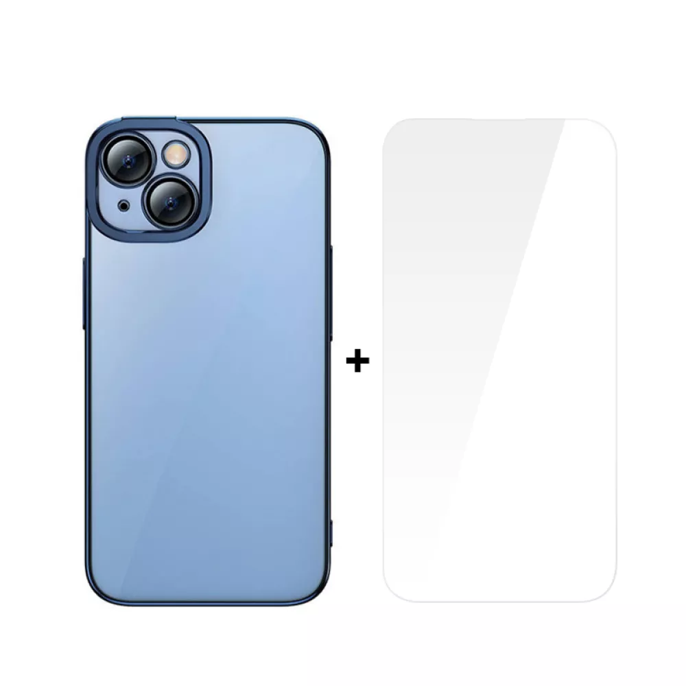 Калъф + стъклен протектор BASEUS Glitter за Apple iPhone 14