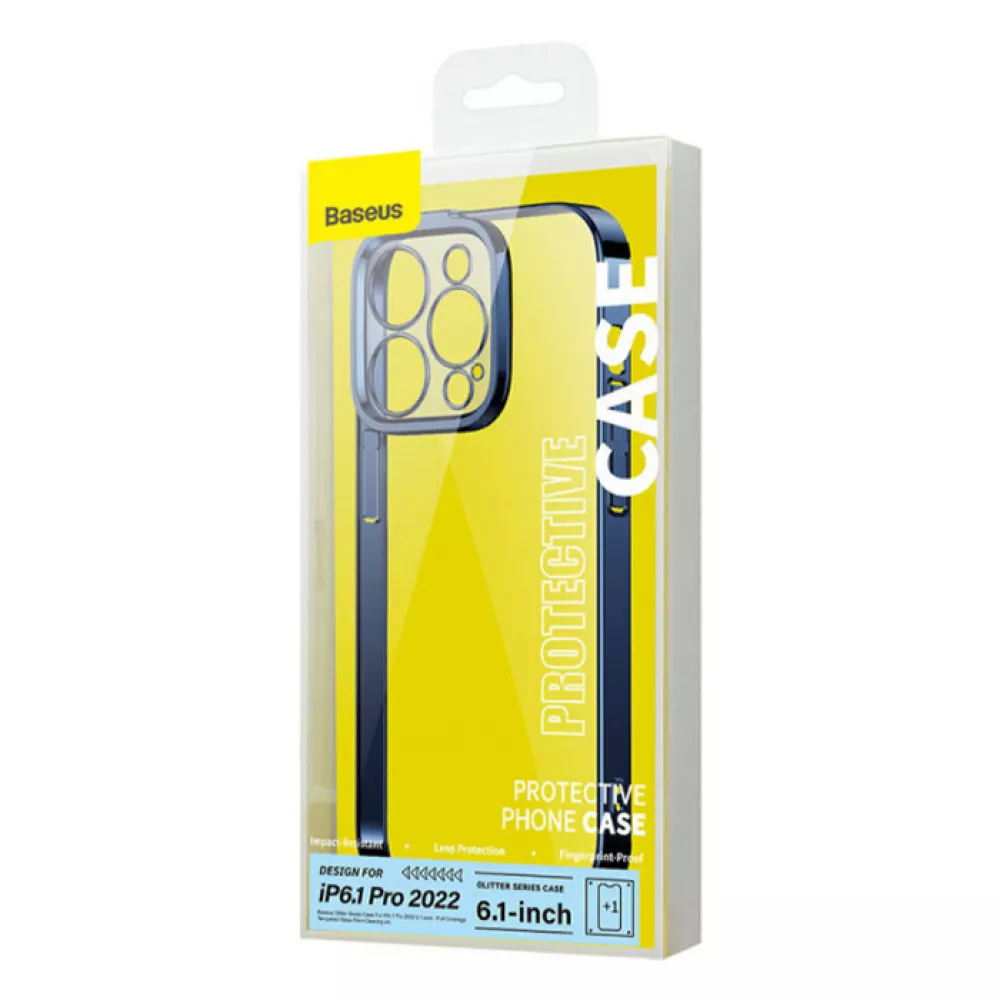 Калъф + стъклен протектор BASEUS Glitter за Apple iPhone 14 Pro