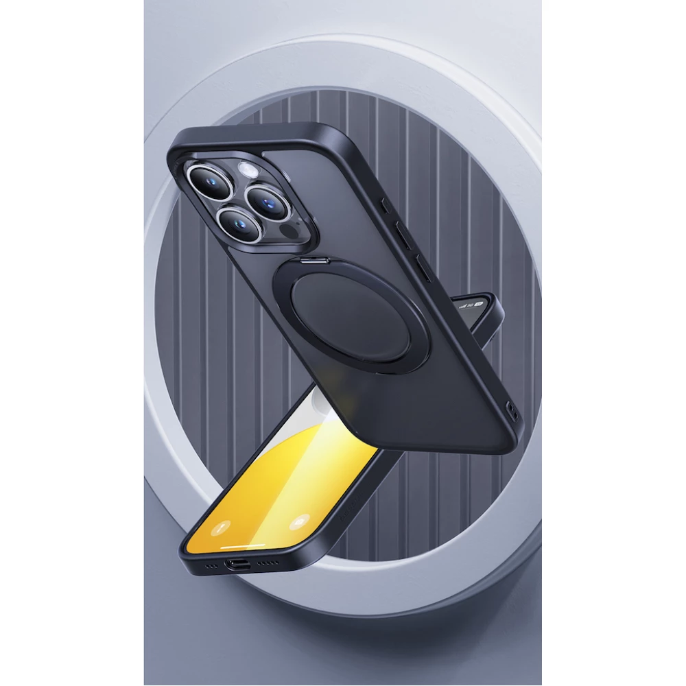 Калъф + стъклен протектор BASEUS Sky Ring 360 MagSafe за Apple iPhone 15 Pro Max