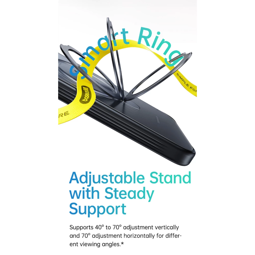 Калъф + стъклен протектор BASEUS Sky Ring MagSafe за Apple iPhone 15 Pro