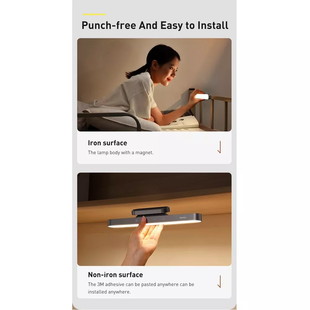 Магнитна настолна LED лампа Baseus - (DGXC-C0G)