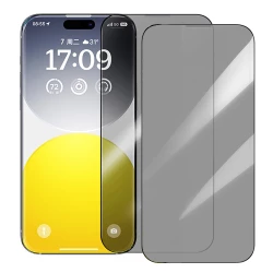 Комплект 2 броя стъклен протектор BASEUS - Crystal Ceramic PRIVACY за Apple iPhone 15