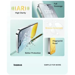 Комплект 2 броя стъклен протектор BASEUS - Crystal Ceramic за Apple iPhone 15 Plus