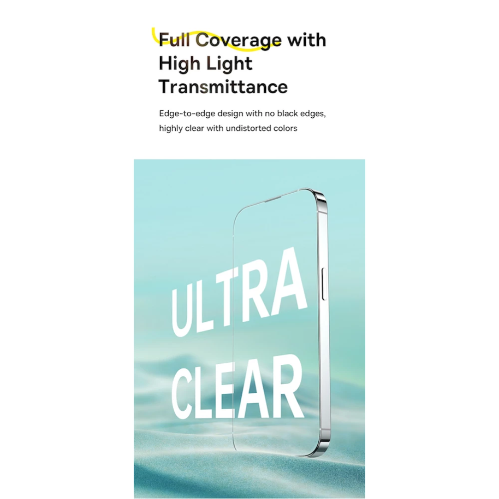 Комплект 2 броя стъклен протектор BASEUS - Crystal Ceramic за Apple iPhone 15 Plus