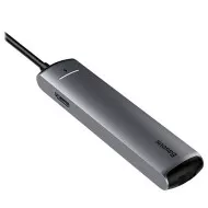 ХЪБ 6в1 BASEUS от Type-C към 3xUSB3.0 + HDMI 4K + USB-C(PD) 87W + RJ45 (CAHUB-J0G)