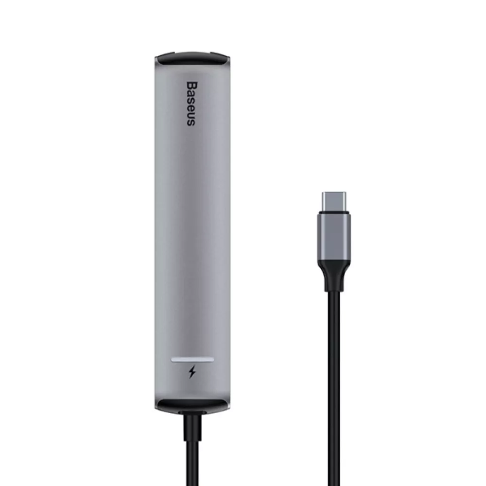 ХЪБ 6в1 BASEUS от Type-C към 3xUSB3.0 + HDMI 4K + USB-C(PD) 87W + RJ45 (CAHUB-J0G)