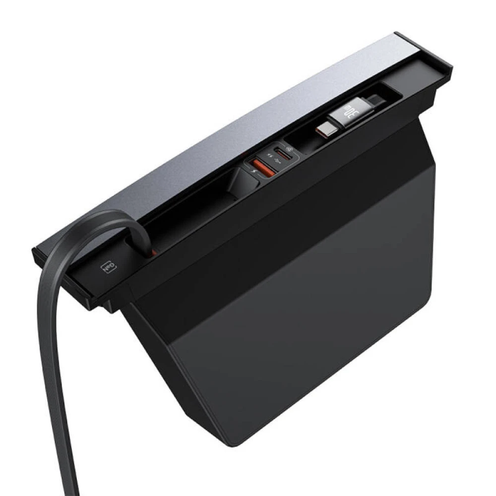 Хъб за вграждане за автомобили TESLA T-Space BASEUS (B00051300111-02) 45W  - 2xUSB-A, 2xUSB-C + кабел Type-Cx2