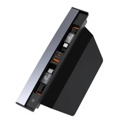 Хъб за вграждане за автомобили TESLA T-Space BASEUS (B00051300111-02) 45W  - 2xUSB-A, 2xUSB-C + кабел Type-Cx2