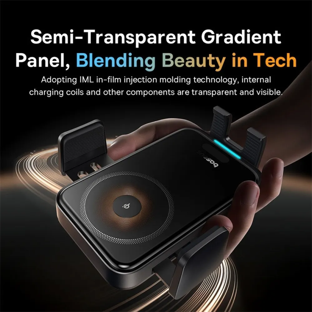 Холдер BASEUS + Wireless Wisdom Pro Vent, 15W (C40381501123-00)