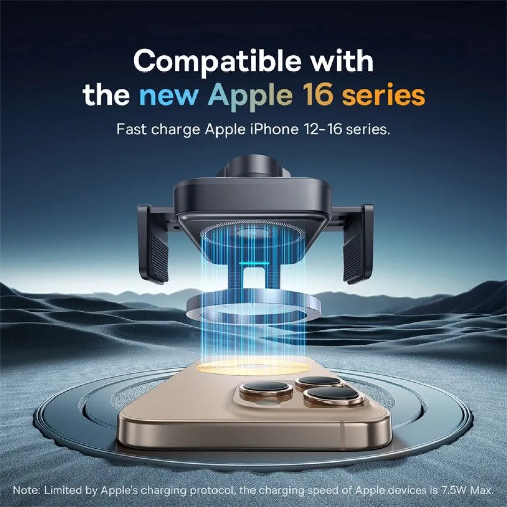 Холдер BASEUS + Wireless Wisdom Pro Vent, 15W (C40381501123-00)