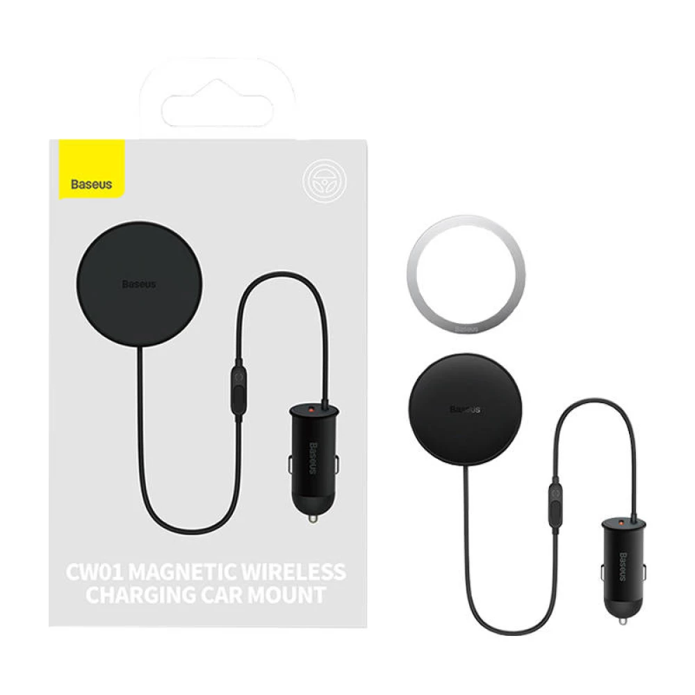Холдер BASEUS Wireless + Зарядно за автомобил 15W + 25W USB-A, 40W - CW01 (C40141000111-01)
