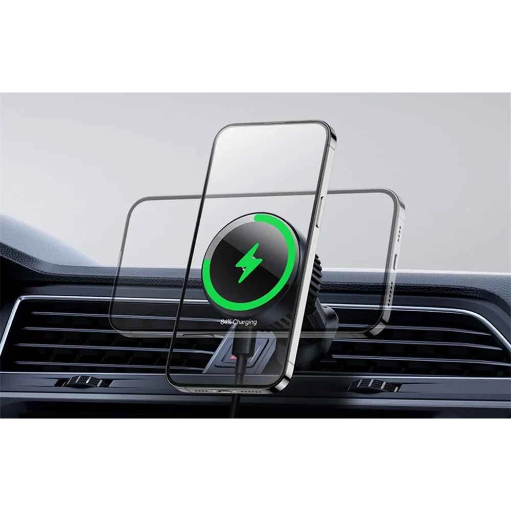  Холдер BASEUS + безжично зарядно Wireless MagPro BS-CW02 (C40164100121-00)