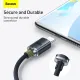Кабел BASEUS 100W, USB-A - Type-C, Crystal Shine, черен (CAJY000401), 1.2 метра