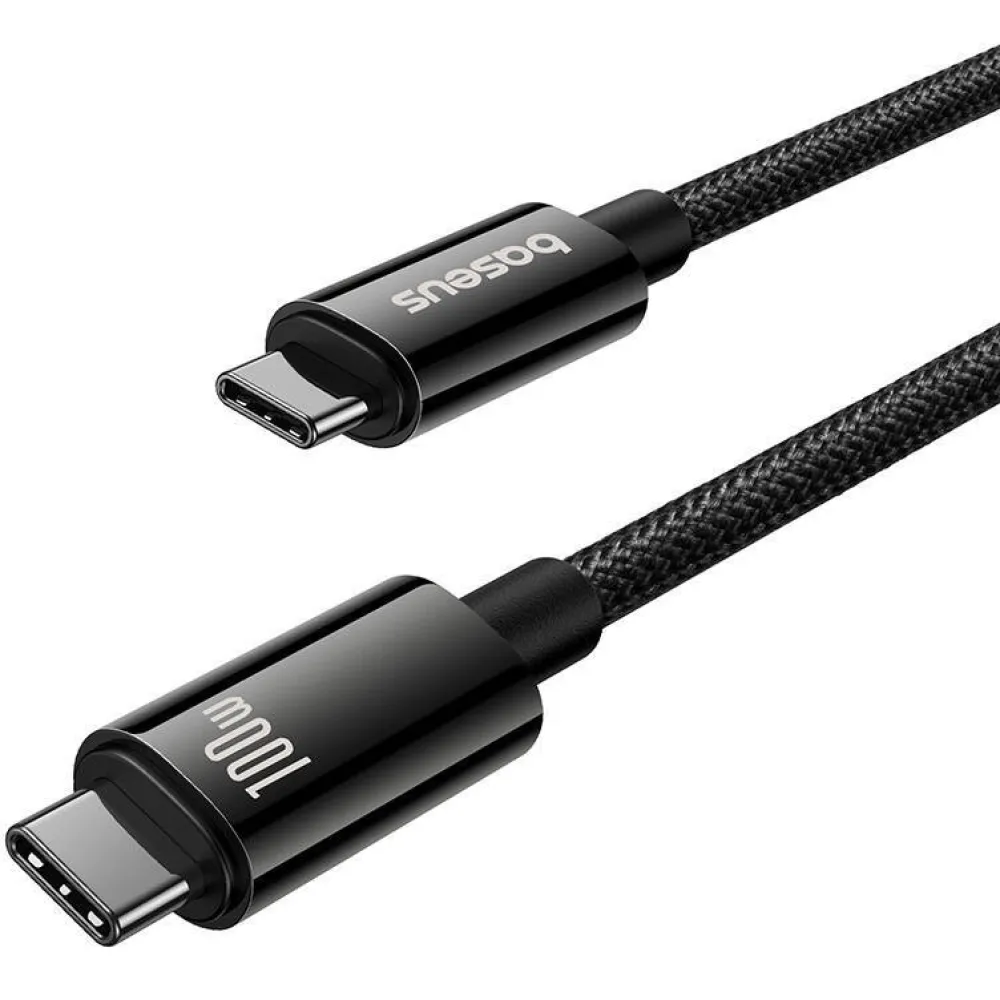  Кабел BASEUS 100W, Type-C - Type-C, Tungsten Gold (P10319800111-00), 1.5 метър