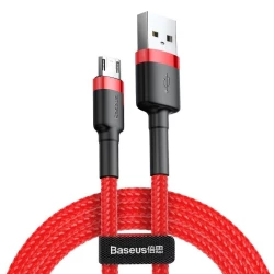 Кабел BASEUS, USB - Micro USB, Cafule 2.4A (CAMKLF-B09), 1 метър