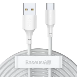 Кабел BASEUS 40W, USB-A - Type-C, Simple Wisdom 5A (TZCATZJ-02), 1.5 метра / СЕТ - 2 БР. 