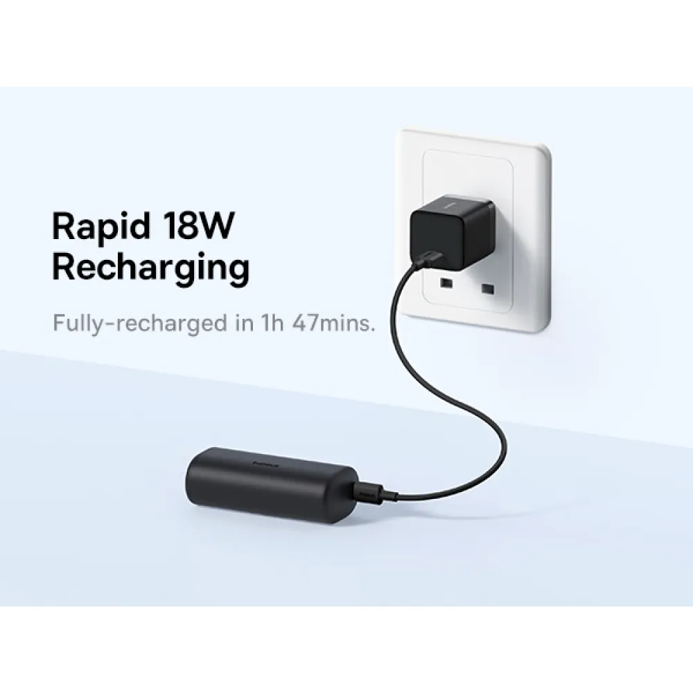 Външна батерия BASEUS Compact Series + Lightning  - 5000 mAh, 20W - (P10068307113-00)