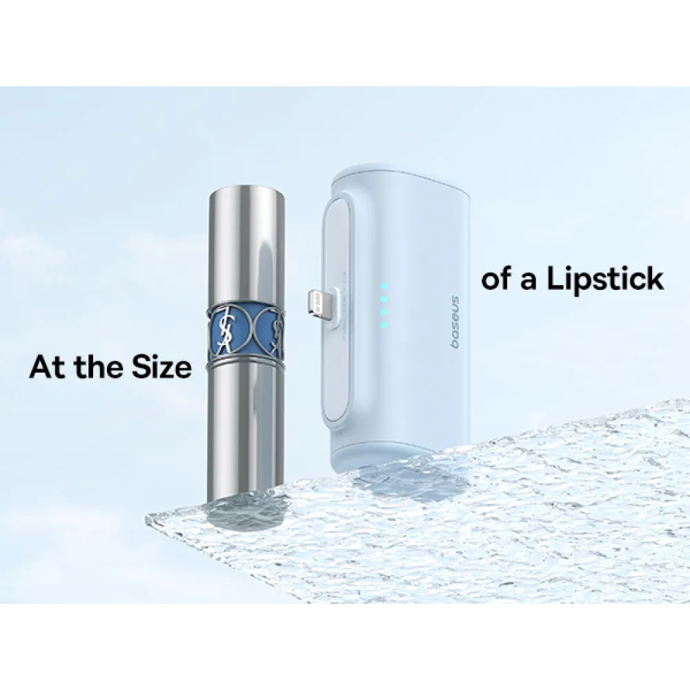 Външна батерия BASEUS Compact Series + Lightning  - 5000 mAh, 20W - (P10068307313-00)