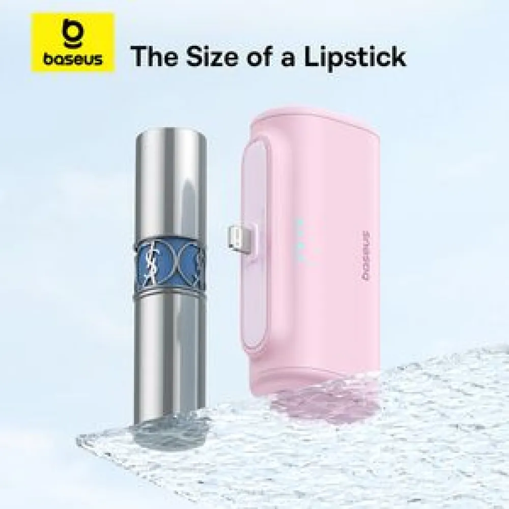 Външна батерия BASEUS Compact Series + Lightning  - 5000 mAh, 20W - (P10068307413-00)