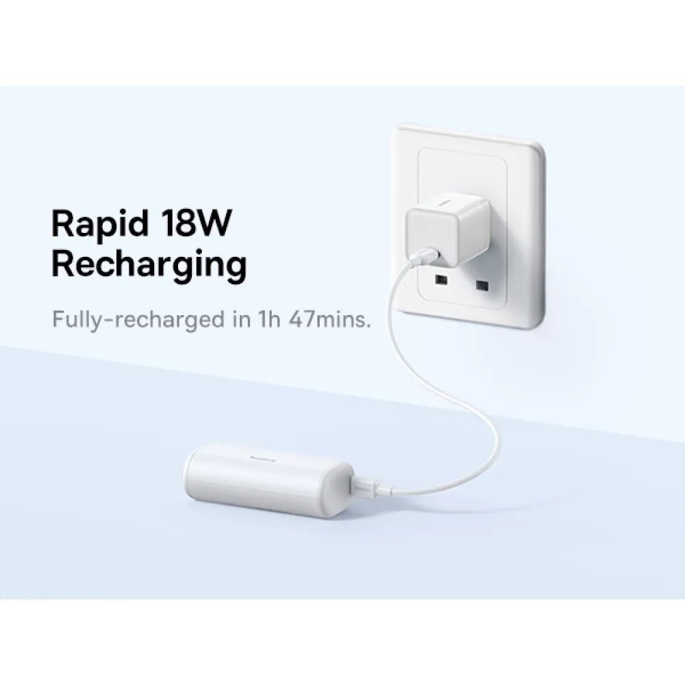 Външна батерия BASEUS Compact Series + Lightning  - 5000 mAh, 20W - (P10068307213-00)