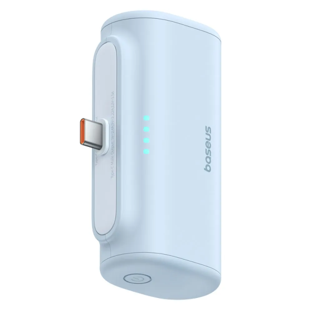 Външна батерия BASEUS Compact Series + USB-C - 5000 mAh, 20W - (P10068306313-00)